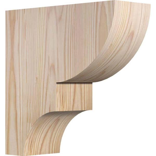 Ekena Millwork 3-1/2 in. x 10 in. x 10 in. Douglas Fir Ridgewood Smooth Corbel