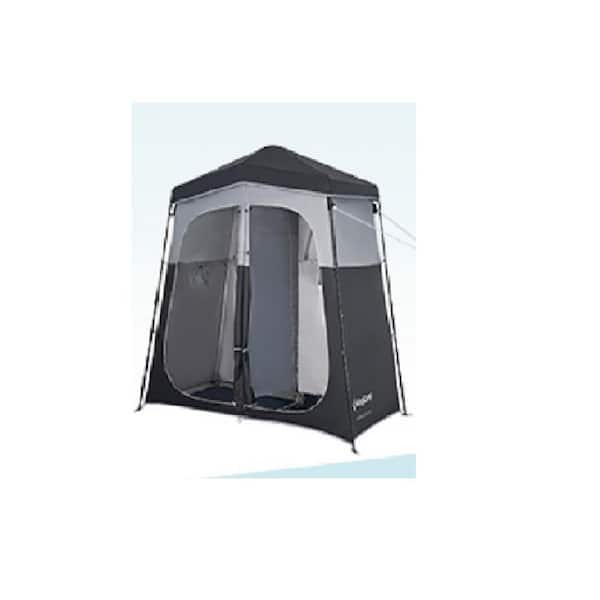 Unbranded 2-Person Oxford Outdoor Shower Tent for Camping, Portable Instant Pop Up Privacy Tents & Weather-Proof in Cyan Plus Gray