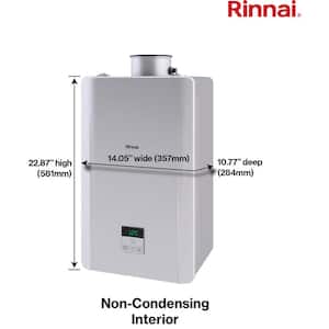 High Efficiency Non-Condensing 9.8 GPM Residential 199,000 BTU Interior Natural Gas Tankless Water Heater