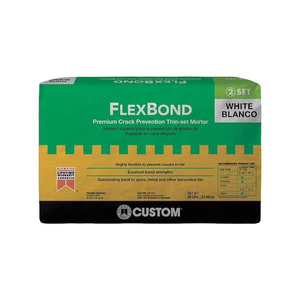 Custom Building Products FlexBond 50 lb. White Premium Crack Prevention Thinset Mortar