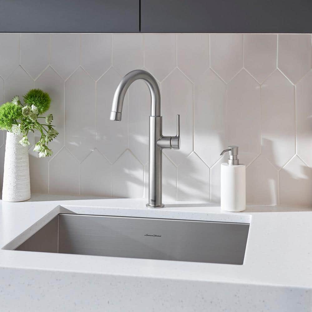 Stainless Steel Single-Handle Pull-Down Bar Faucet