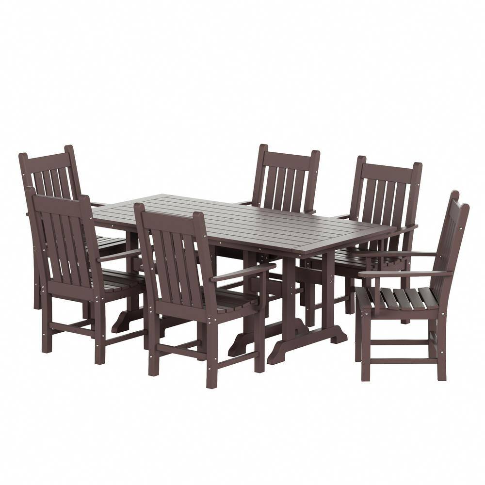 Laguna Dark Brown Outdoor Patio Dining Armchair, 20"x39"