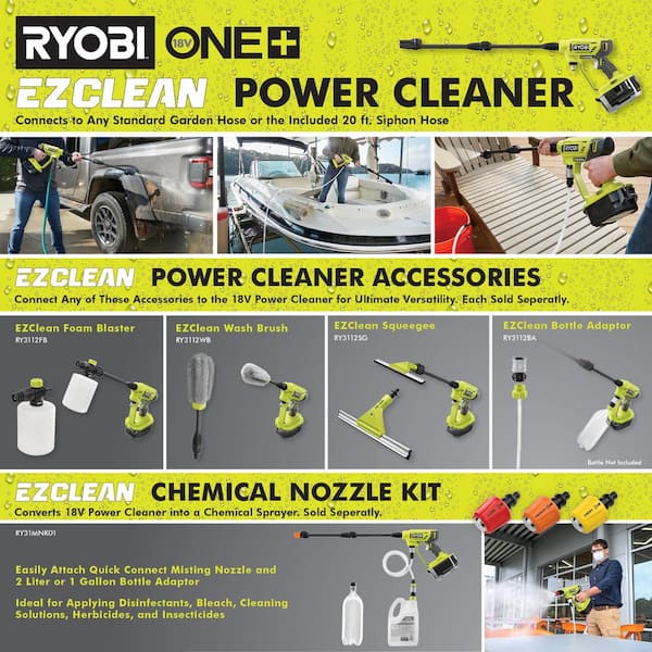RYOBI EZClean Power Cleaner Spinning Brush Accessory RY3112SB - The Home  Depot