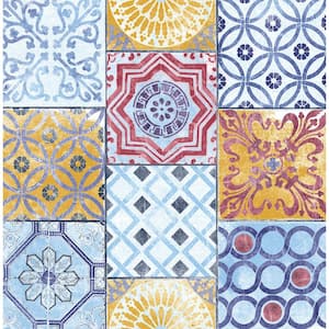 Colorful Moroccan Tile Vinyl Peel & Stick Wallpaper Roll (Covers 30.75 Sq. Ft.)