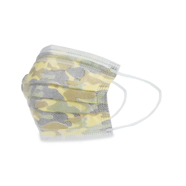 Disposable Face Mask Individually Wrapped 60-Pack, 6 Colors Camo