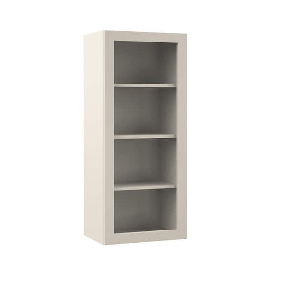 Designer Series Melvern 18 in. W x 12 in. D x 42 in. H Assembled Shaker Wall Open Shelf Kitchen Cabinet in Cloud