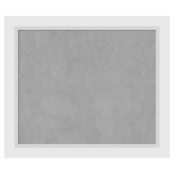 Amanti Art Blanco White 28 in. x 24 in. Framed Magnetic Board