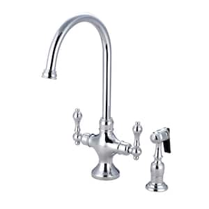 Vintage 2-Handle Standard Kitchen Faucet in Chrome