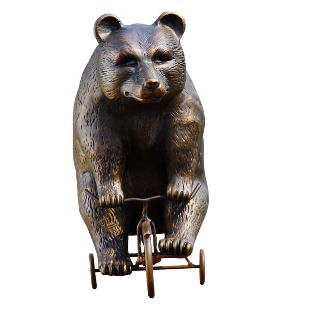 Big Bear on Little Trike Garden Statue