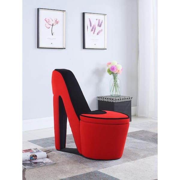 Red high heel chair sale