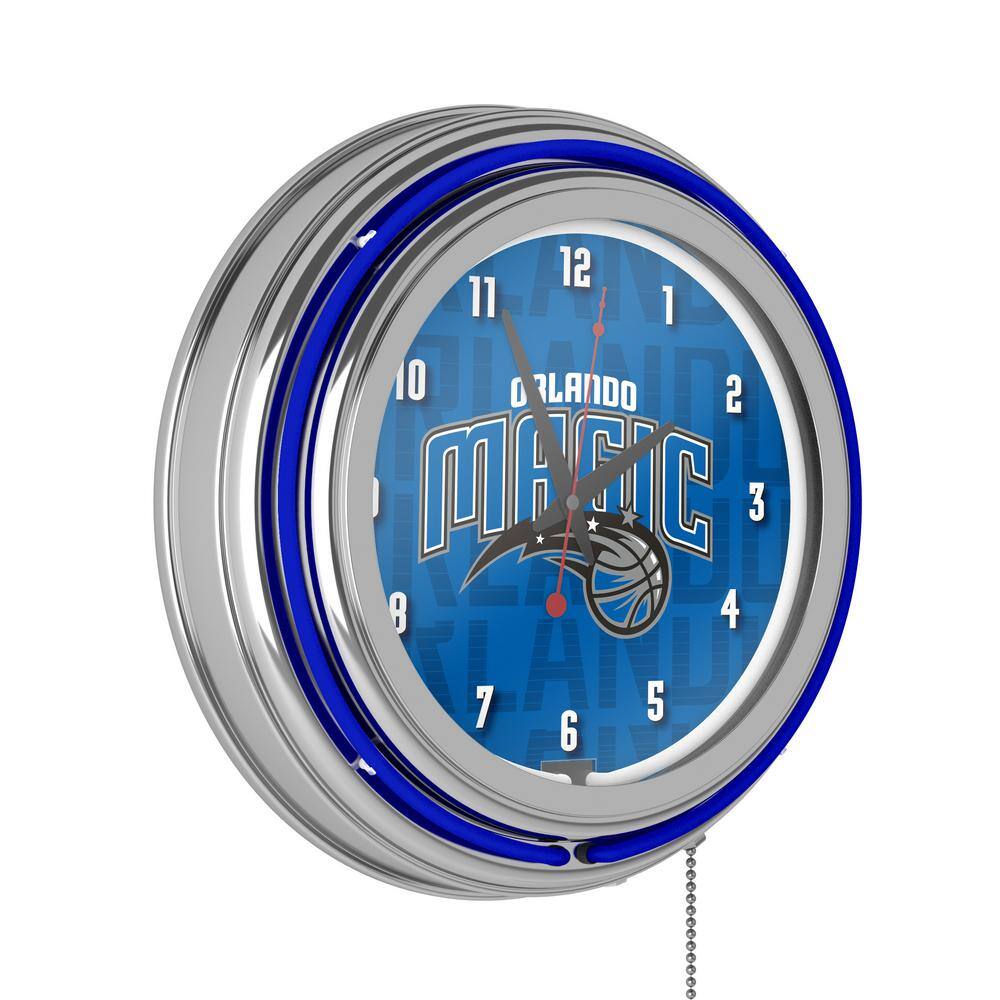 Orlando Magic Blue City Lighted Analog Neon Clock NBA8OM3HD The Home Depot