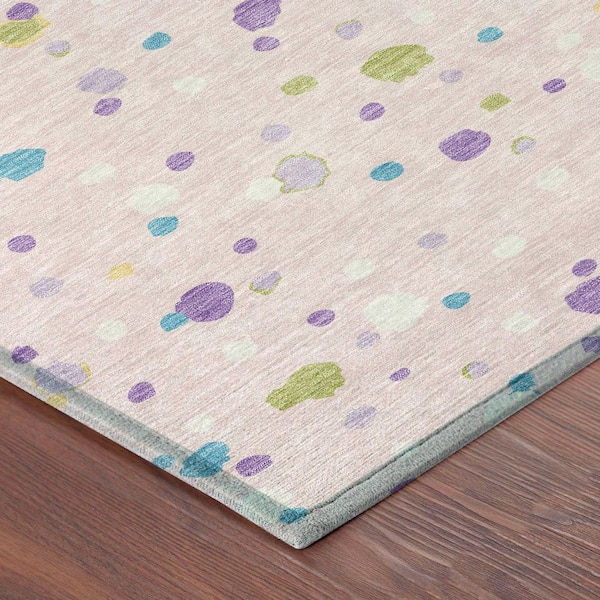 Chantille Machine Washable Indoor/Outdoor Abstract ACN2518 Pink 8 ft. x 10 ft. Area Rug