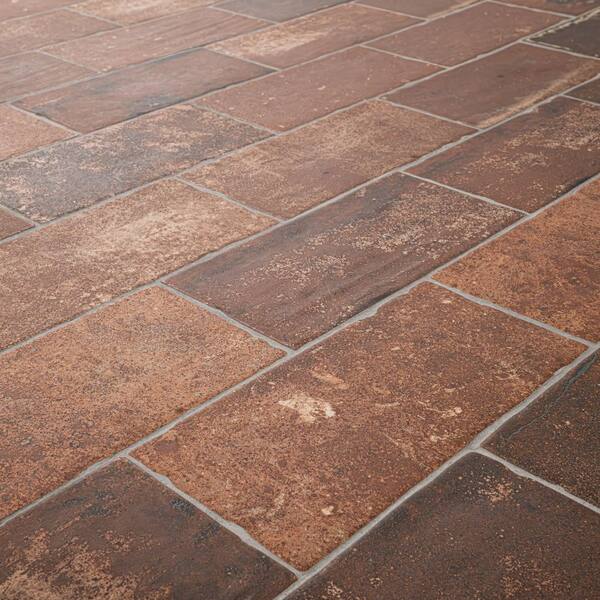 MSI Capella Red Brick 5 in. x 10 in. Matte Porcelain Floor and
