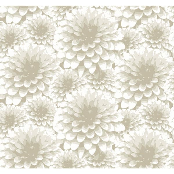 A-Street Prints Umbra Beige Floral Beige Wallpaper Sample