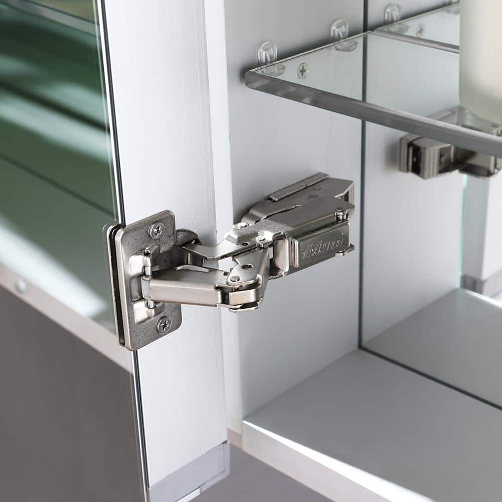 Elegant 24x36 Frameless LED Mirrored Medicine Cabinet with Digital Clock