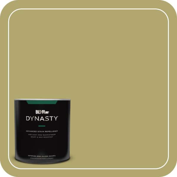 BEHR DYNASTY 1 qt. #PPU9-05 Natchez Moss Semi-Gloss Enamel Interior Stain-Blocking Paint and Primer