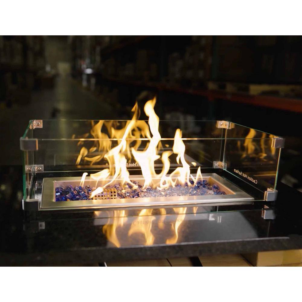 18" x 6" Stainless Steel Propane Fire Pit Burner Kit with Electronic Ignition