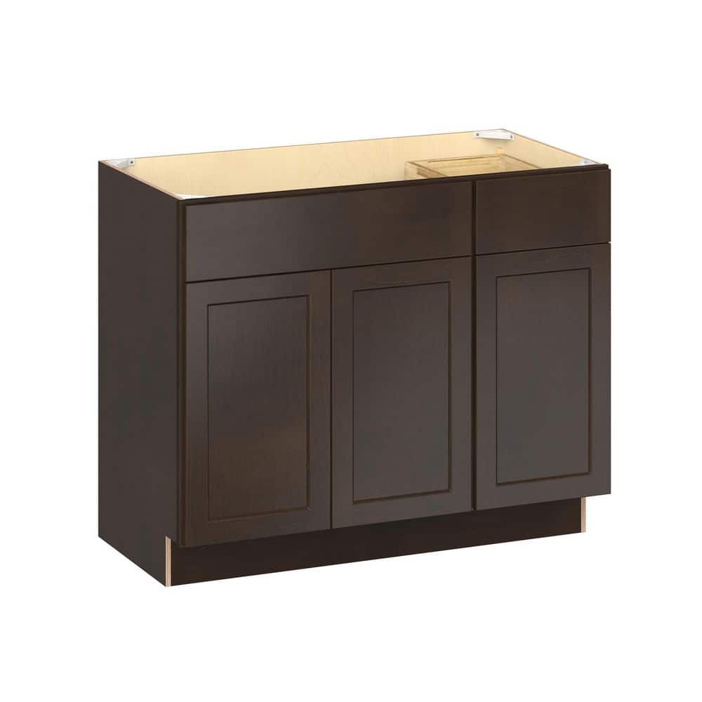 Emerson Cocoa Vanity Sink Base with 1 drawer Ready to Assemble Kitchen Cabinet (42 in. W x 34.5 in. H x 21 in. D)