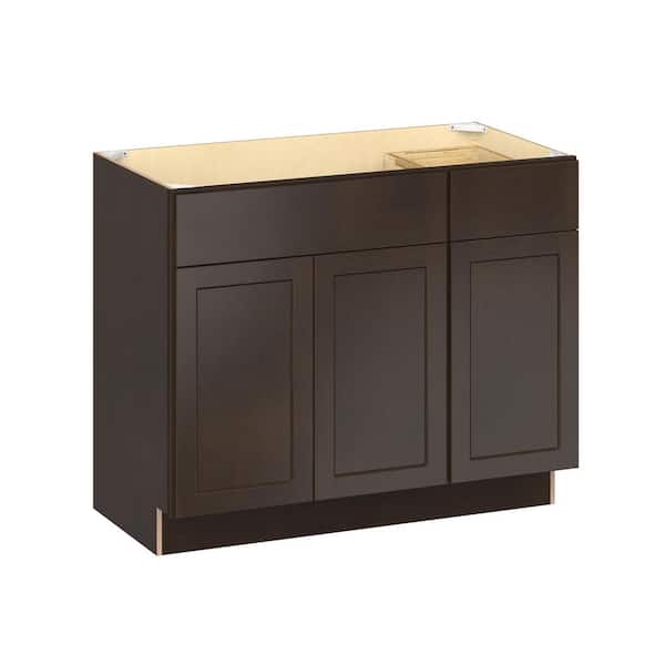 Emerson Cocoa Vanity Sink Base with 1 drawer Ready to Assemble Kitchen Cabinet (42 in. W x 34.5 in. H x 21 in. D)