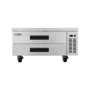 48 in. Commercial Chef Base Refrigerator in Stainless-Steel