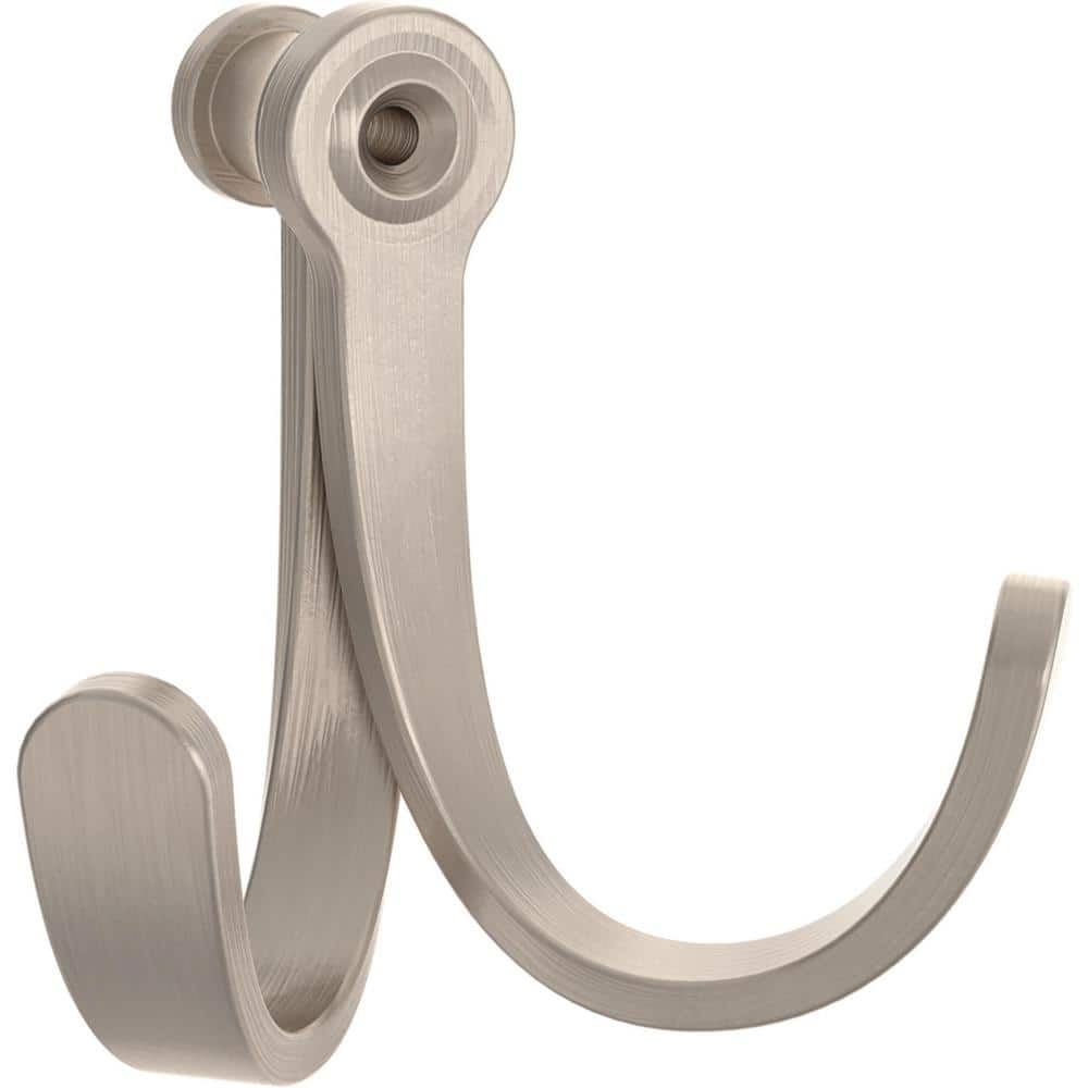 Liberty Hardware Rustic Farmhouse 3 in. Satin Nickel Double Prong Hook  B43198-SN-CP - The Home Depot
