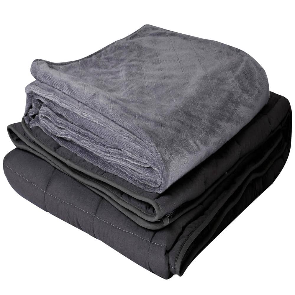 Gray Ultra-Soft Plush Weighted Blanket 60" x 80" - 20 lbs