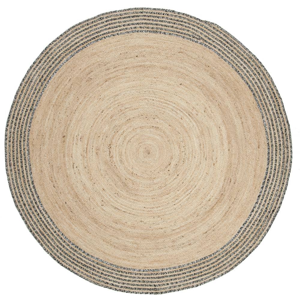 Cape Cod Ivory/Steel Gray 5 ft. x 5 ft. Round Border Area Rug price history on PriceWatchPro