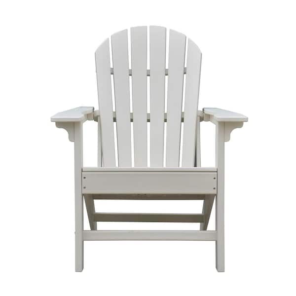 Wildaven Classic White Adirondack Chair TX Standard HDPE Patio Chair Outdoor Plastic Adirondack Chair