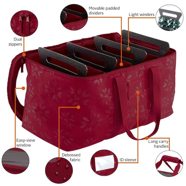 Polyester Christmas Light Storage Bag and Reels (Holds Up to 450 ft. of  Wire) SB-10463-RS - The Home Depot