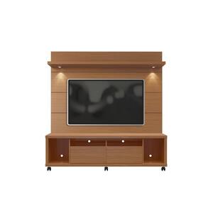 Cabrini 71 in. Off-White Engineered Wood Entertainment Center with 2 Drawer Fits TVs Up to 60 in. with Wall Panel