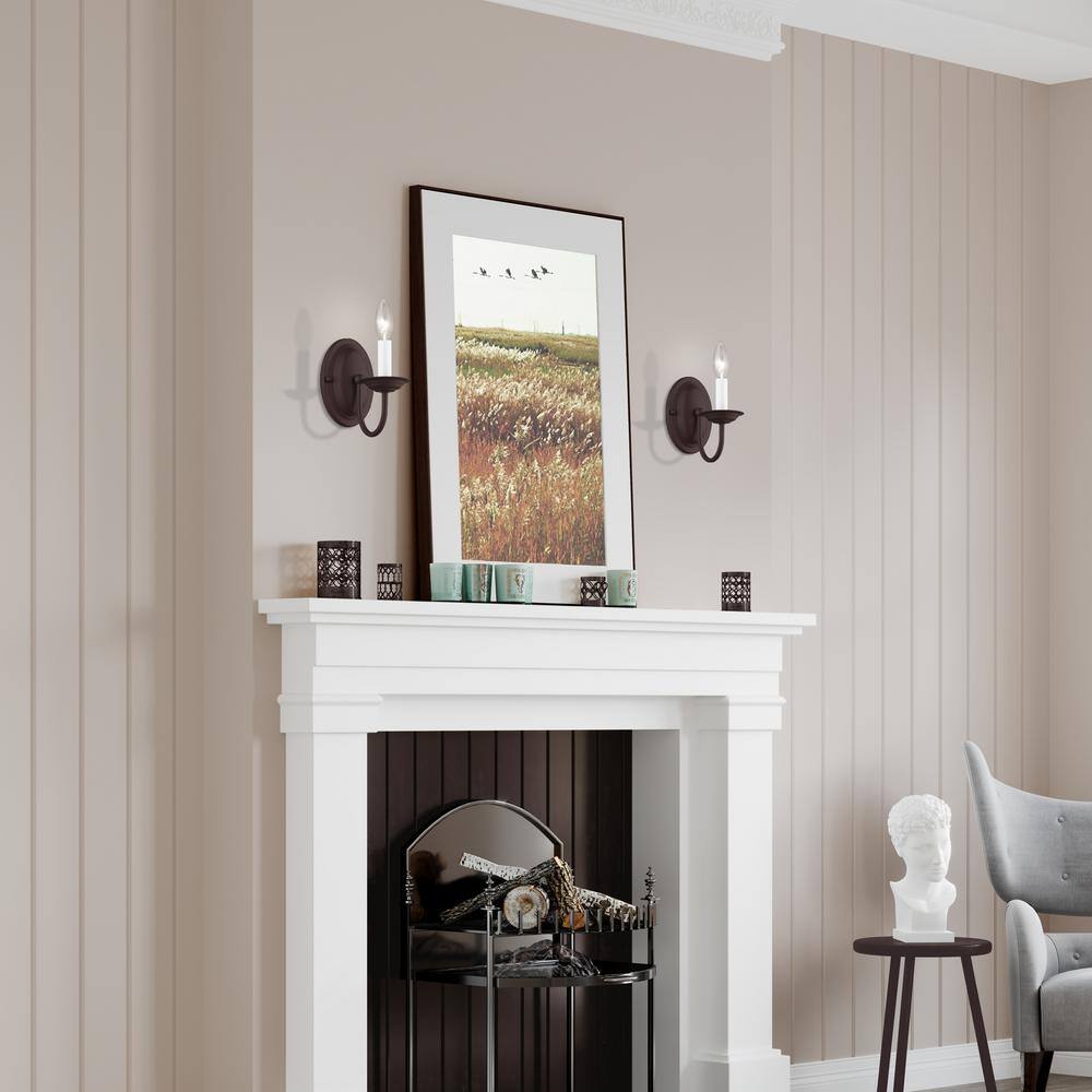 Traditional Bronze Direct Wired 7'' Dimmable Wall Sconce