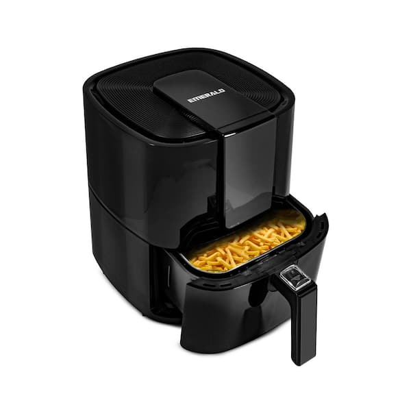 Emerald 5.2 Liter Air Fryer with Digital LED Touch Display, Removable Basket,  1800 Watts, Black in the Air Fryers department at