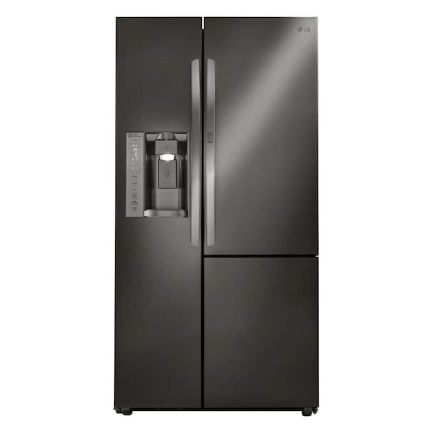 LG 22 cu. ft. Side-by-Side Refrigerator with Door-in-Door in Black Stainless Steel, Counter Depth