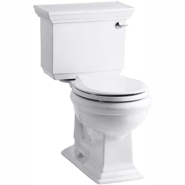 KOHLER Memoirs Stately 2-piece 1.28 GPF Single Flush Round Toilet with AquaPiston Flushing Technology in White