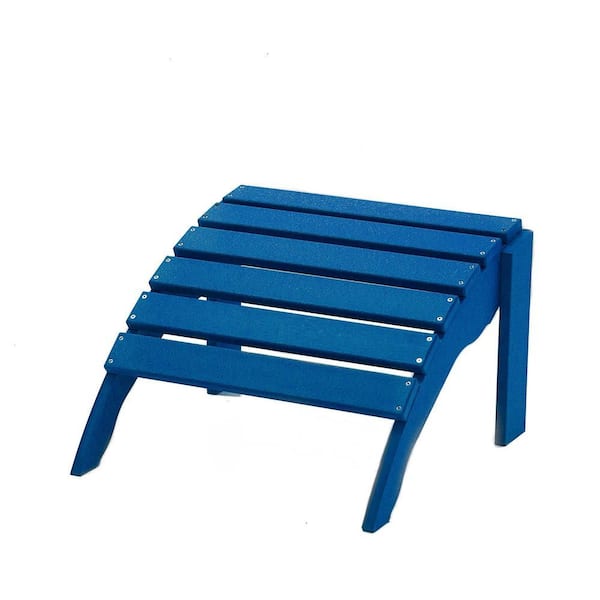 Icon Royal Blue Plastic Outdoor Ottoman
