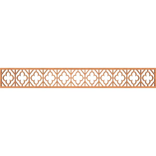 Ekena Millwork Hazelton Fretwork 0.375 in. D x 46.5 in. W x 6 in. L Cherry Wood Panel Moulding