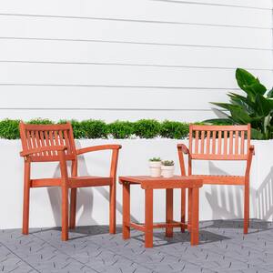 Malibu 3-Piece Wood Outdoor Dining Set