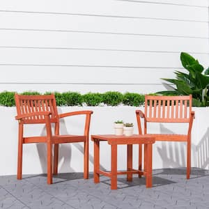 Malibu 3-Piece Wood Outdoor Dining Set