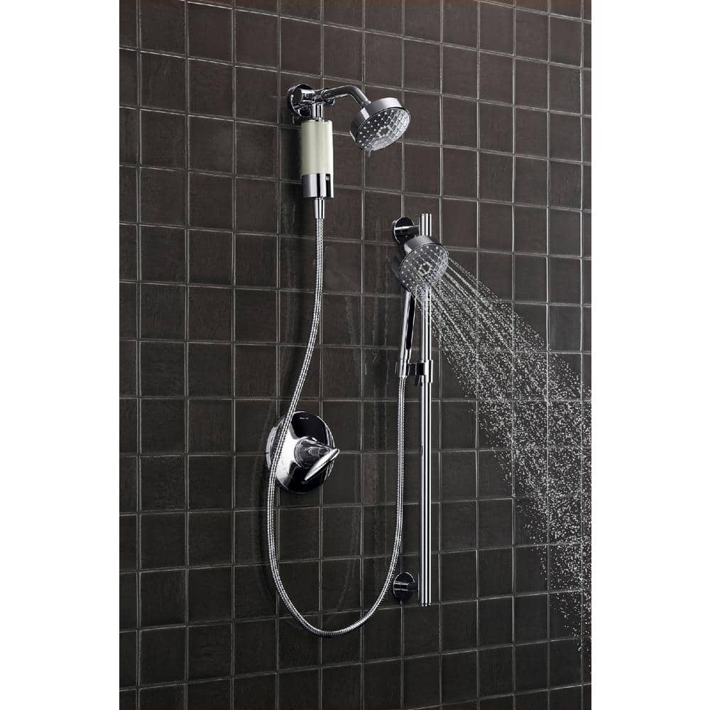 Polished Chrome and Acrylic Shower Filter System