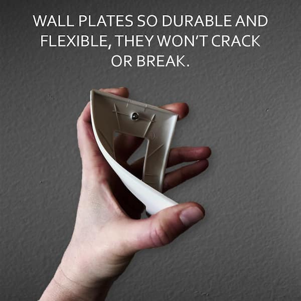 Pass and Seymour 1-Gang 1-Toggle Unbreakable Wall Plate, White (10-Pack)