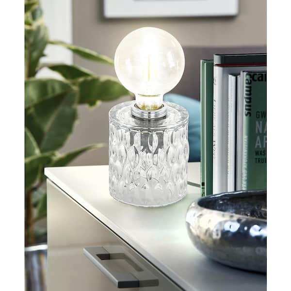 Aarde Niet genoeg site Eglo Cercamar 4 .92 in. Clear Open Bulb Table Lamp 99084A - The Home Depot