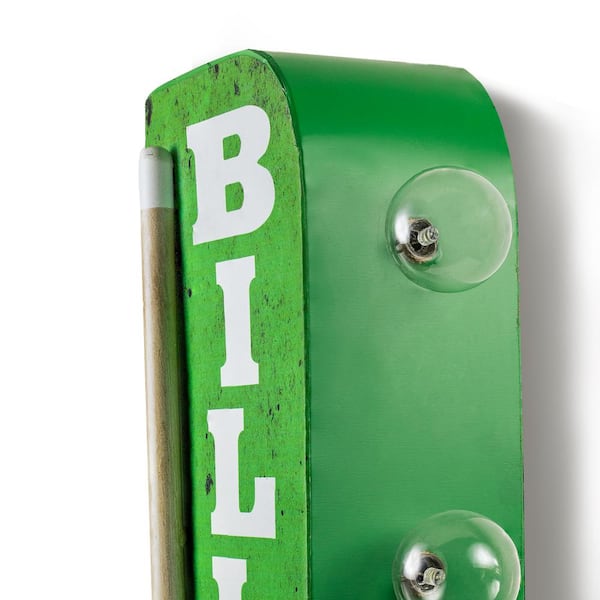 Billiards Pool Cue Vintage Marquee LED Sign