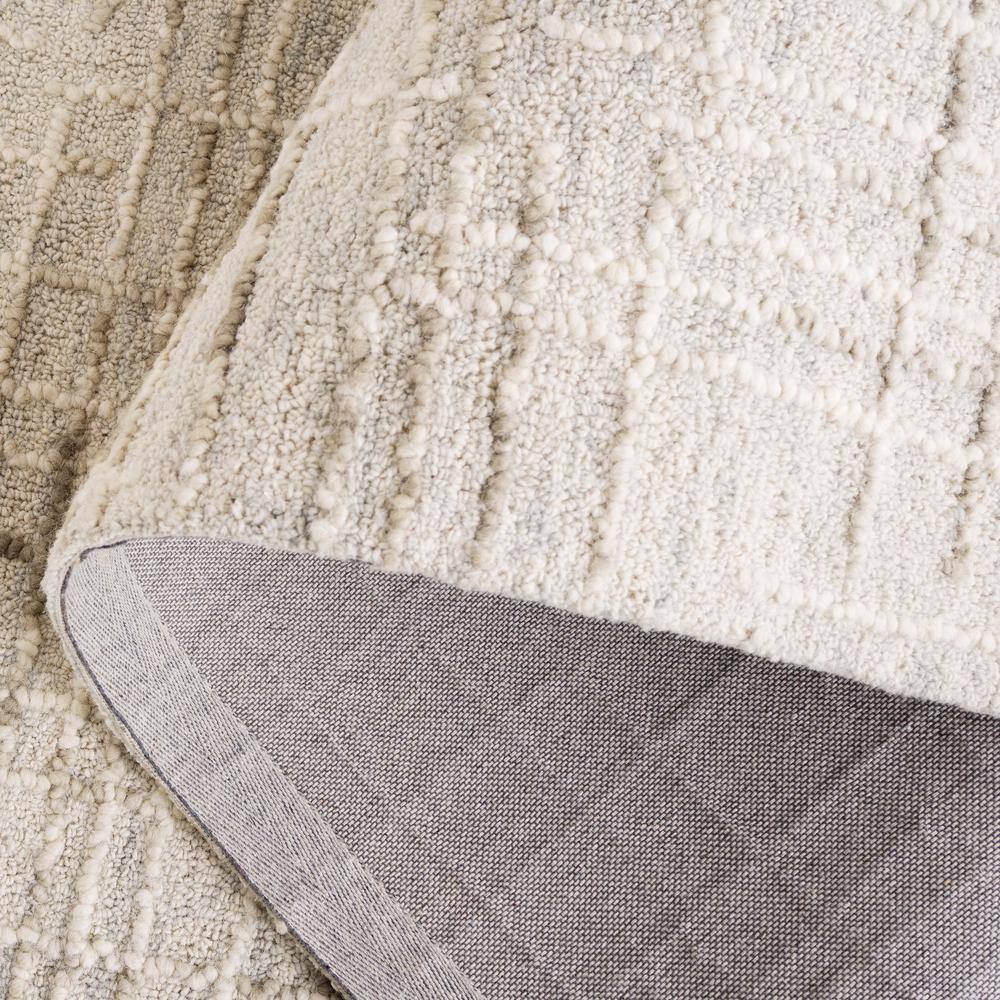 Gray Abstract Handmade Wool Tufted 5' x 8' Area Rug