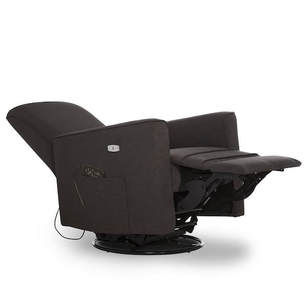 Evolur Raleigh Glider With Back Massager Recliner Rocker 610M-LTGRY - The  Home Depot