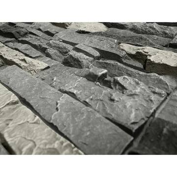 42 in. x 12 in. Stacked Stone Northern Slate Faux Stone Siding Panel