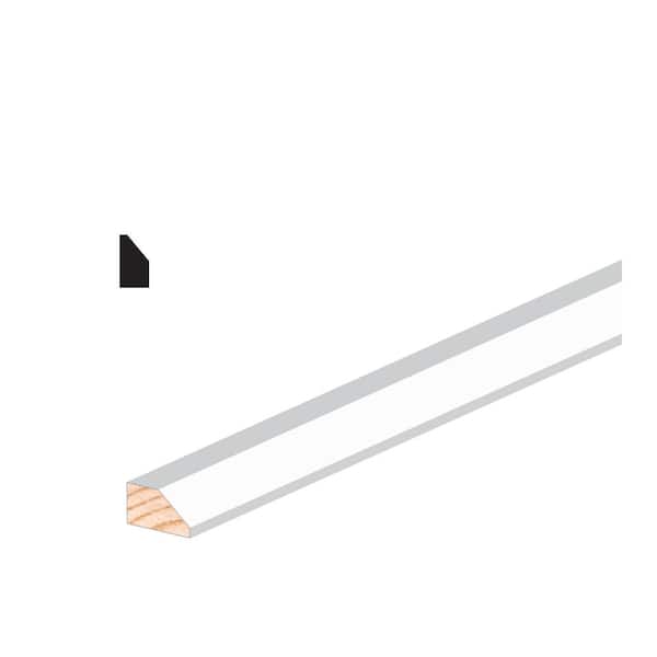 Woodgrain Millwork Timeless Craftsman 118ANG 5/8 in. x 1-1/8 in. Primed Pine Finger-Jointed Base Shoe Moulding