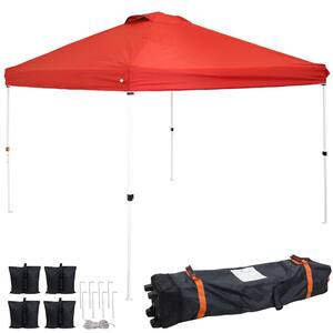 12 ft. x 12 ft. Red Premium Pop-Up Canopy and Carry Bag/Sandbags