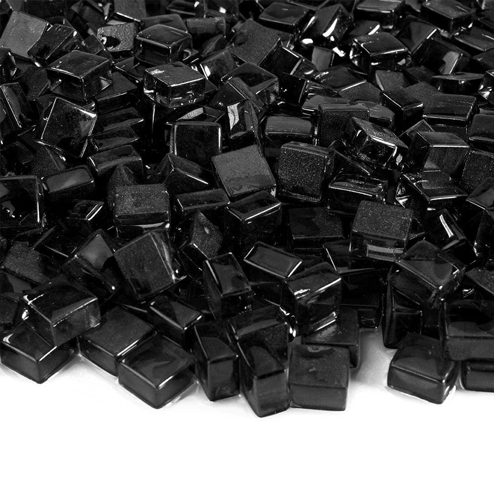 Fire Pit Essentials 1/2 in. 10 lbs. Midnight Black Cube Fire Glass for