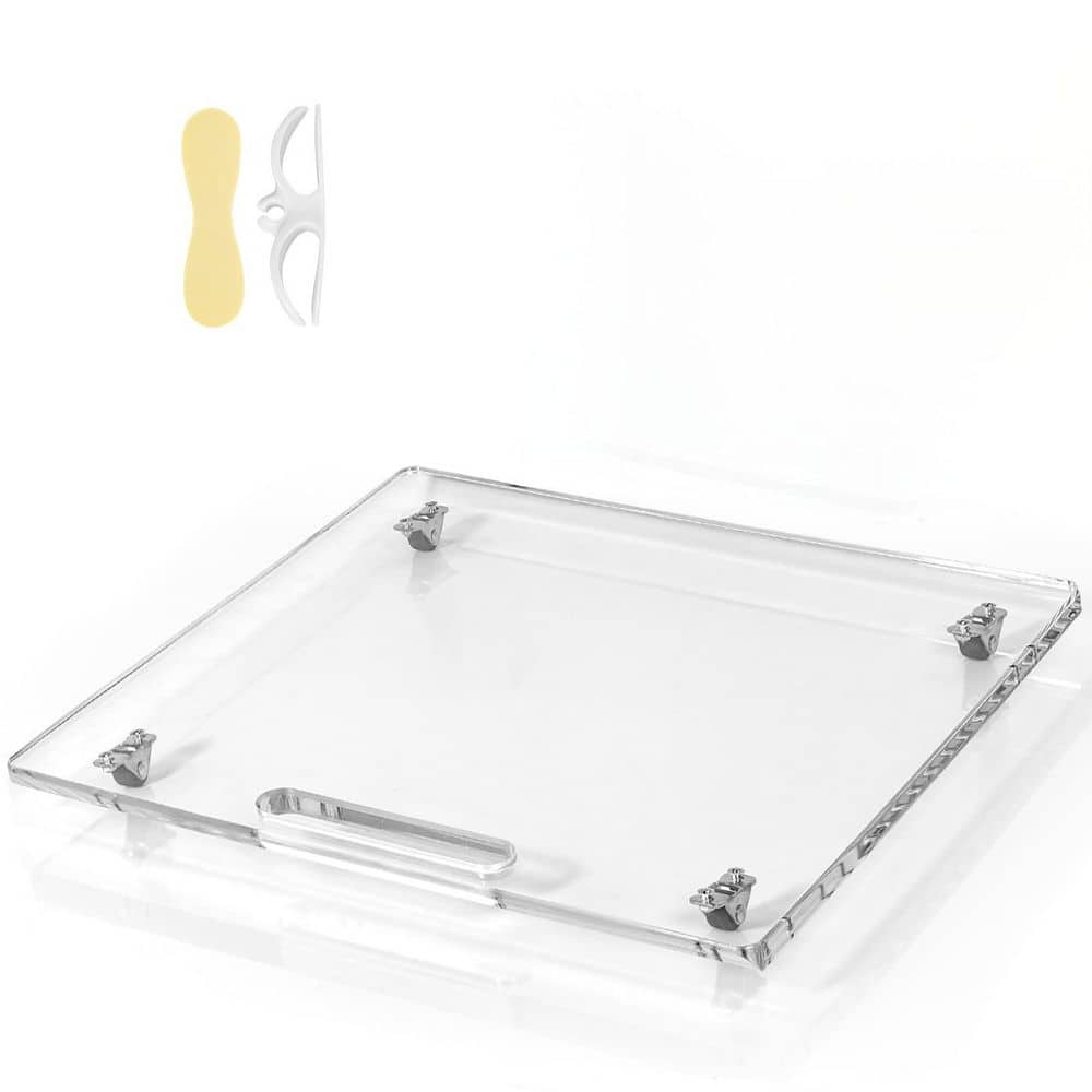 18 in. W x 3 in. H x 14 in. D Clear Acrylic Appliance Slider with Rubber Wheels, Serving Tray for Kitchen Appliances price history on PriceWatchPro