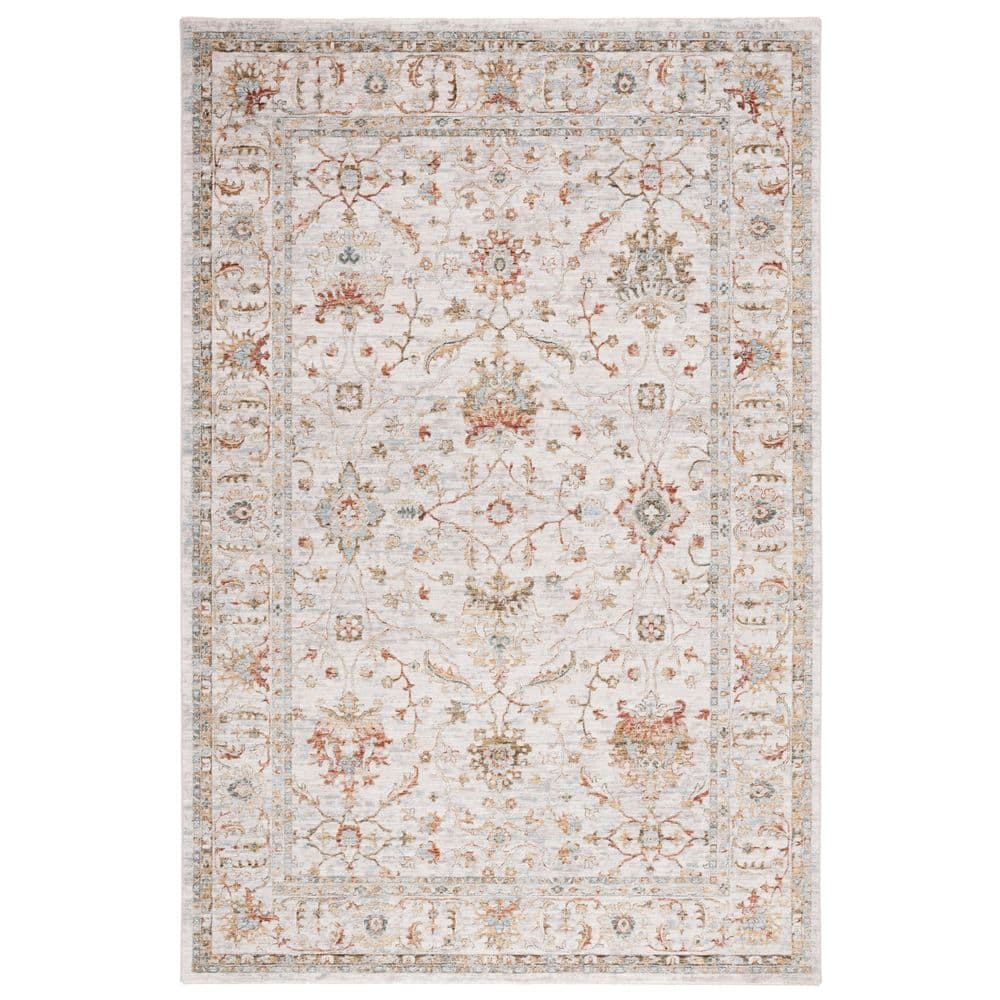 Hamilton Ivory/Rust 9 ft. x 12 ft. Border Floral Area Rug price history on PriceWatchPro